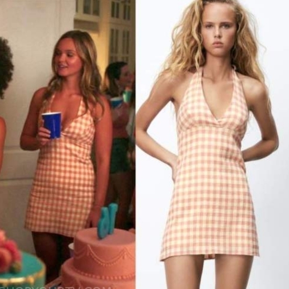 Zara Dresses & Skirts - Zara Gingham Check Halter Mini Dress NWT Size XS